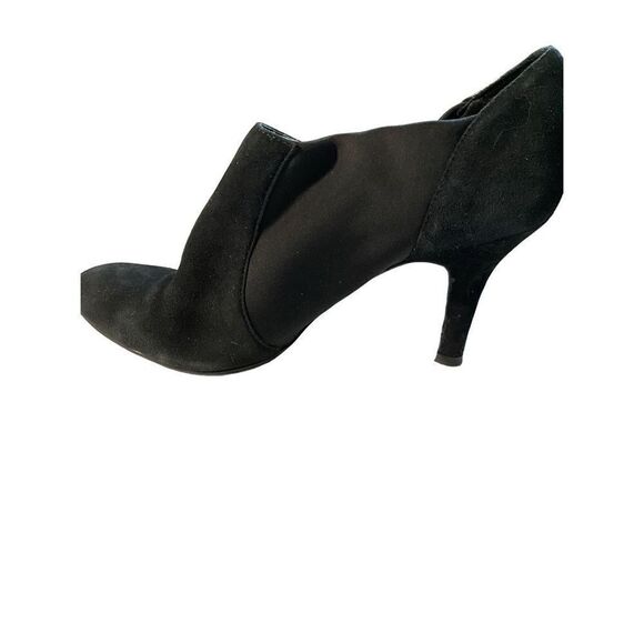 Anne Klein Belicimo Leather Suede Black Booties - Picture 2 of 14